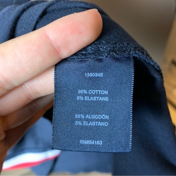 [Tommy Hilfiger] Navy Blue Red & White Striped Detail Short Sleeve Casual Dress - Picture 6 of 9